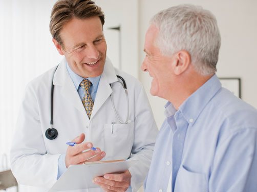 Doctor who specialize in Human Growth Hormone Treatment with a Patient